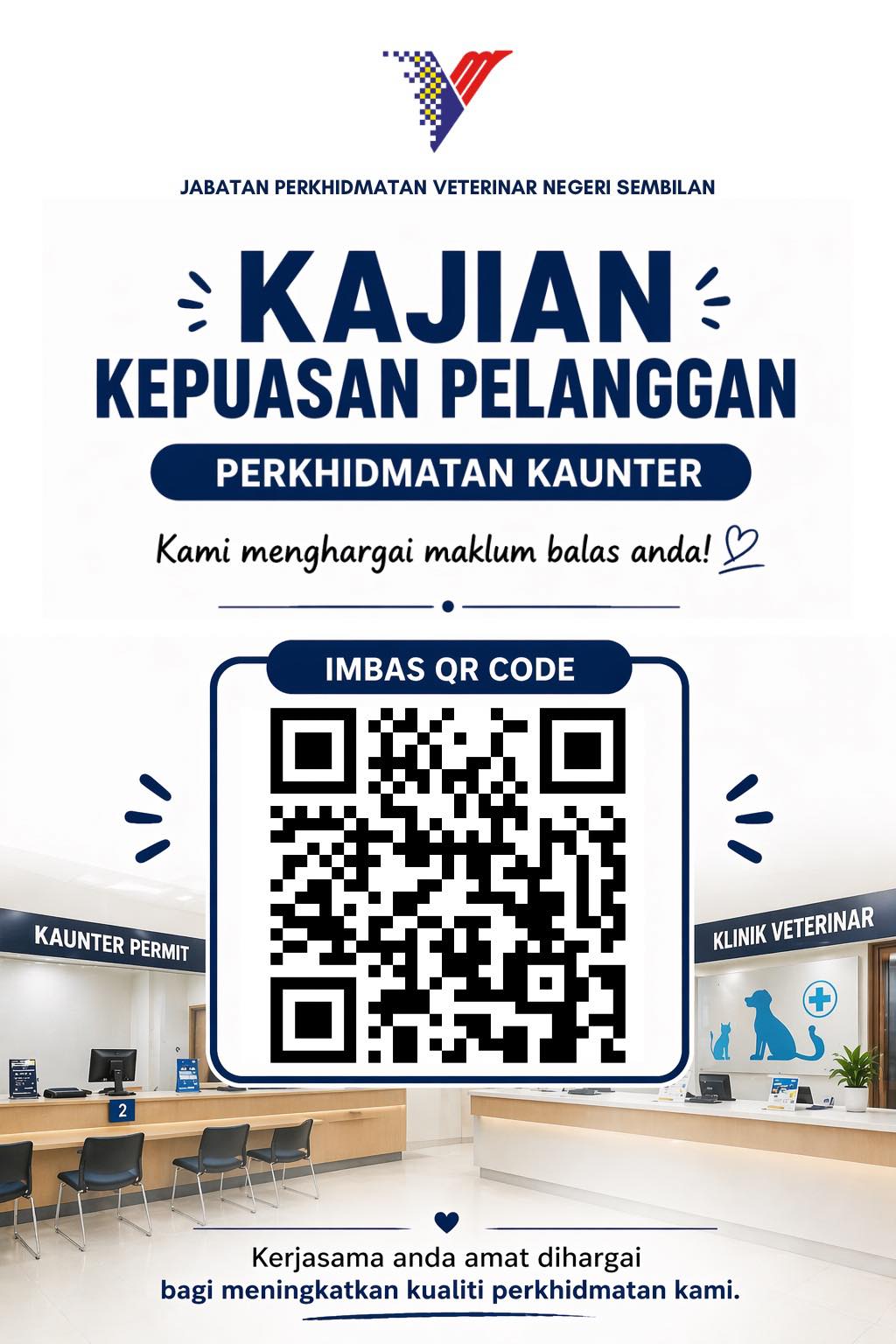 KAJIAN KEPUASAN PELANGGAN PERKHIDMATAN KAUNTER JABATAN PERKHIDMATAN VETERINAR NEGERI SEMBILAN